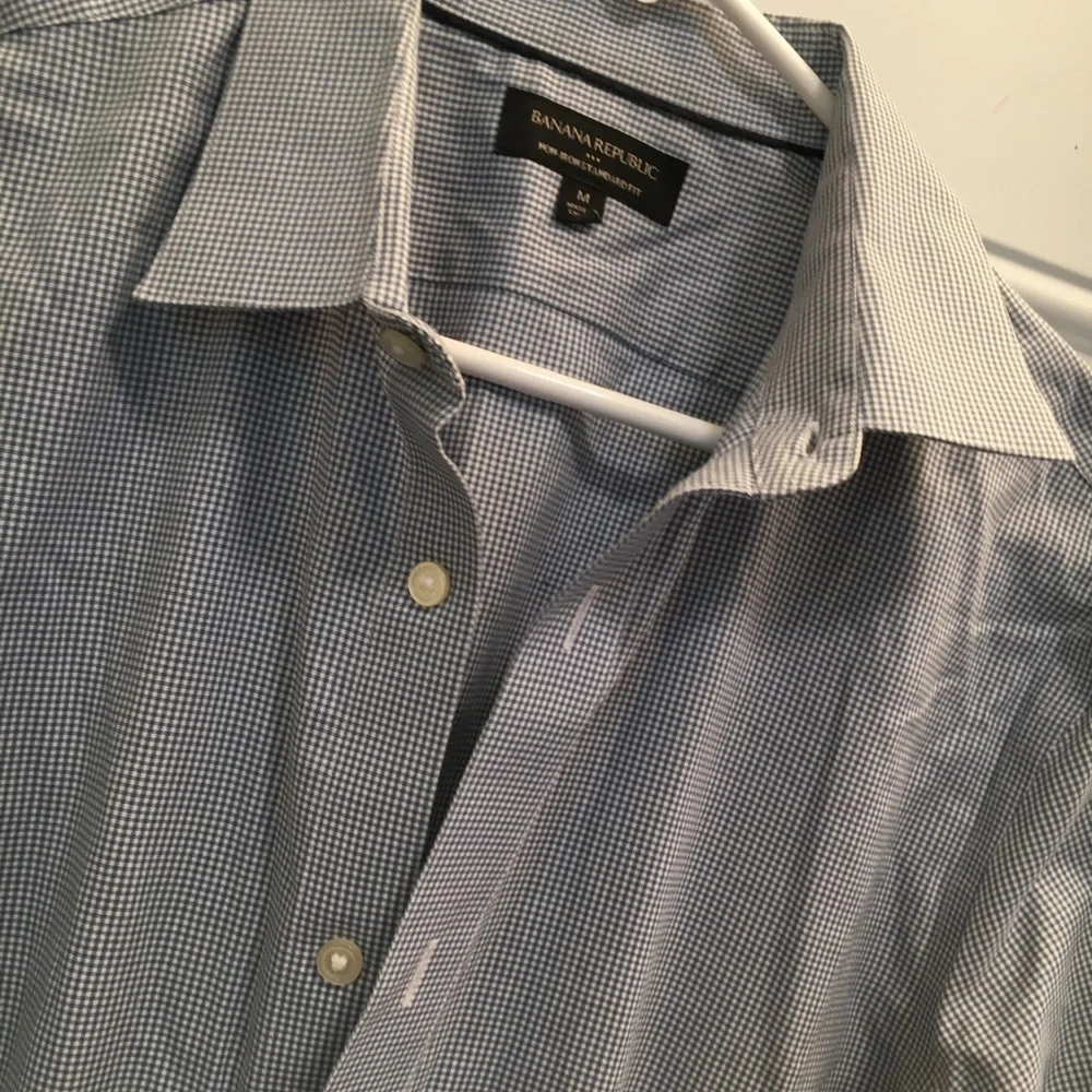 Banana Republic Mens Long sleeve checkered Shirt